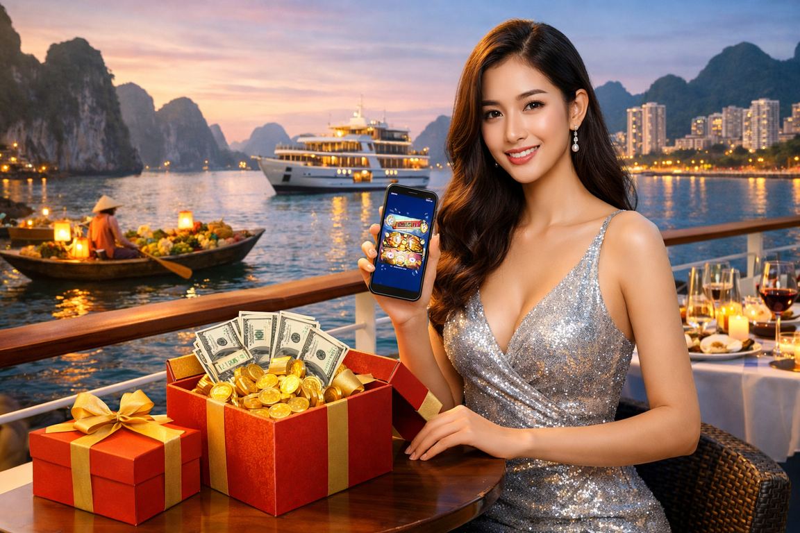 Người chơi trải nghiệm xstrv trên di động tại vịnh Hạ Long