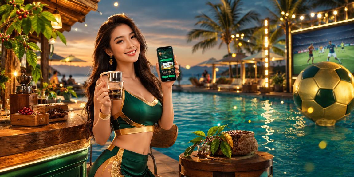 Người dùng thưởng thức cà phê và chơi casino app tại Mũi Né